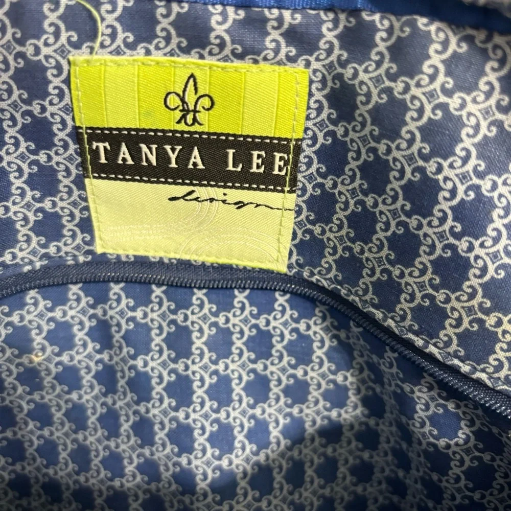 Tanya Lee Designs womens quilted cotton laptop case blue